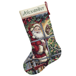 8778 Candy Cane Santa Stocking
